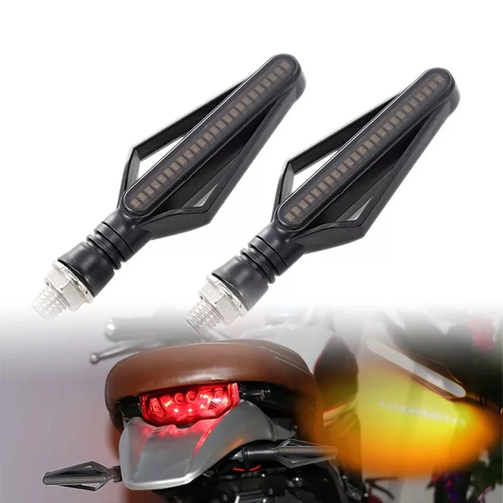 2Pcs 24LED Motorcycle Turn Signal Lights Motorbike Indicator Streamer Flashing Fog Light Moto Tail Brake Lights Amber Red White
2Pcs 24LED Motorcycle Turn Signal Lights Motorbike Indicator Streamer Flashing Fog Light Moto Tail Brake Lights Amber Red White