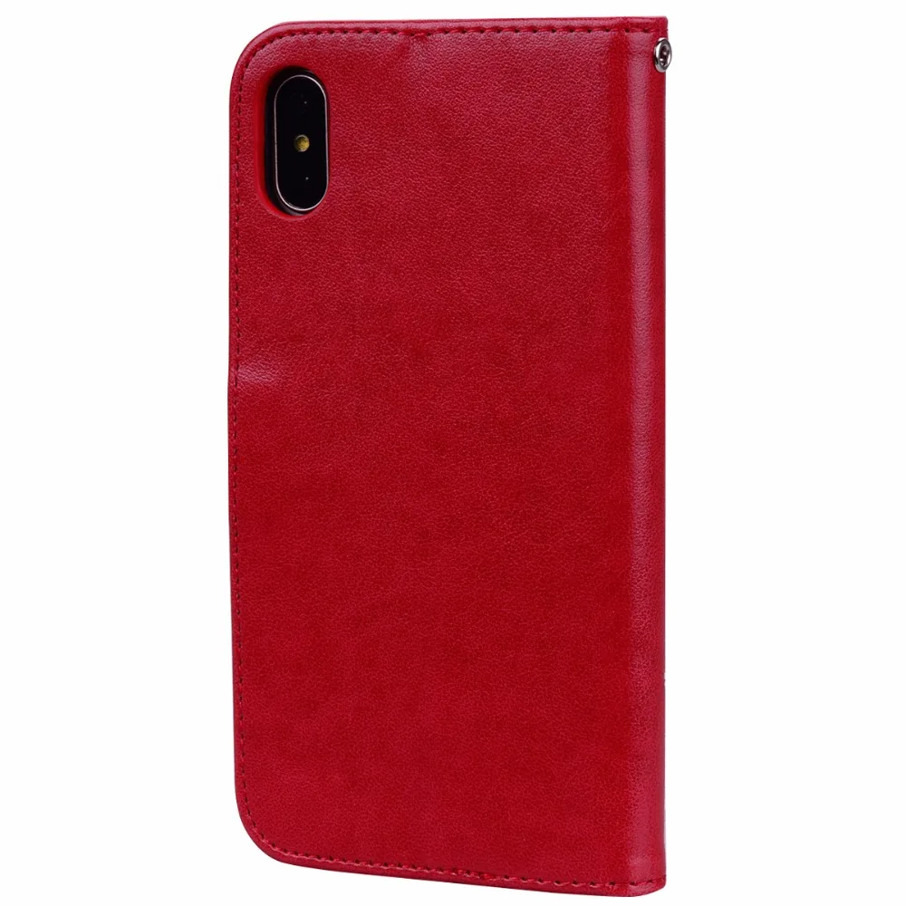 Кожаный чехол бумажник Обложка для iPhone 5 5S SE 6 6S 7 8 плюс кошелек телефон сумка X