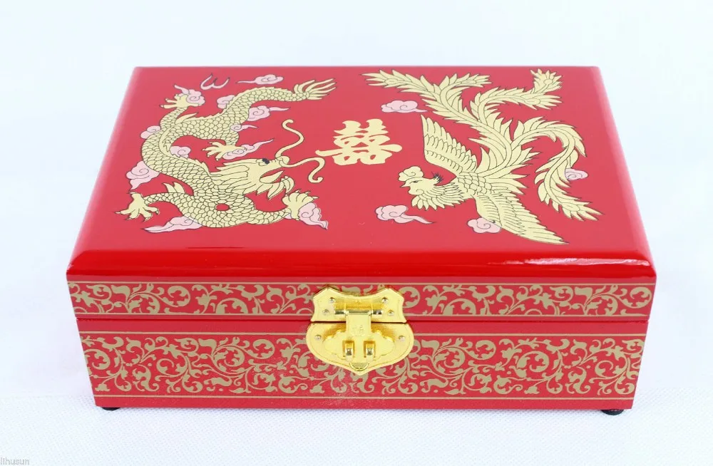 NEW Chinese Handmade Classic Wooden Lacquerware Dragon&Phoenix 2 Layer Jewelry Box
NEW Chinese Handmade Classic Wooden Lacquerware Dragon&Phoenix 2 Layer Jewelry Box