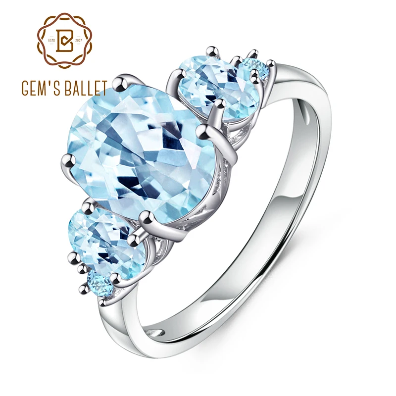 GEM'S BALLET 4.77Ct Oval Natural Sky Blue Topaz 925 Sterling Silver Gemstone Wedding Engagement Rings for Women Fine Jewelry
GEM'S BALLET 4.77Ct Oval Natural Sky Blue Topaz 925 Sterling Silver Gemstone Wedding Engagement Rings for Women Fine Jewelry
