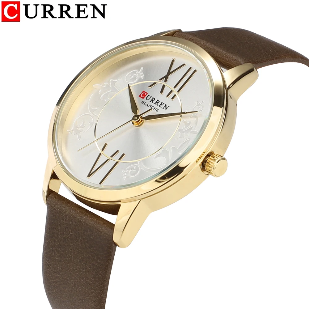 Hot Fashion Women Watch Vogue Leather Strap Ladies Wrist Watches Woman Simple Style Golden Clock Curren Women's Wristwatch 2019
Hot Fashion Women Watch Vogue Leather Strap Ladies Wrist Watches Woman Simple Style Golden Clock Curren Women's Wristwatch 2019