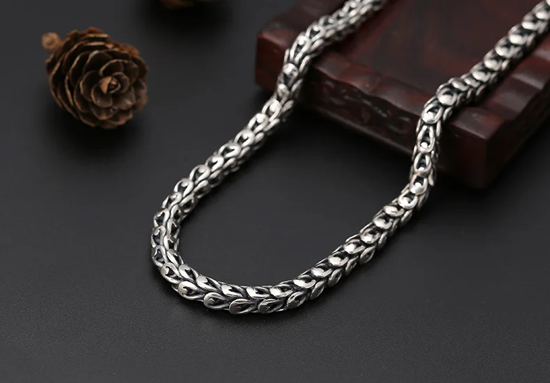 Handmade 100% 925 Silver Man Necklace Vintage 925 Sterling Dragon-Skin Necklace Pure Sliver Longevity Symbol Good Luck Necklace
Handmade 100% 925 Silver Man Necklace Vintage 925 Sterling Dragon-Skin Necklace Pure Sliver Longevity Symbol Good Luck Necklace