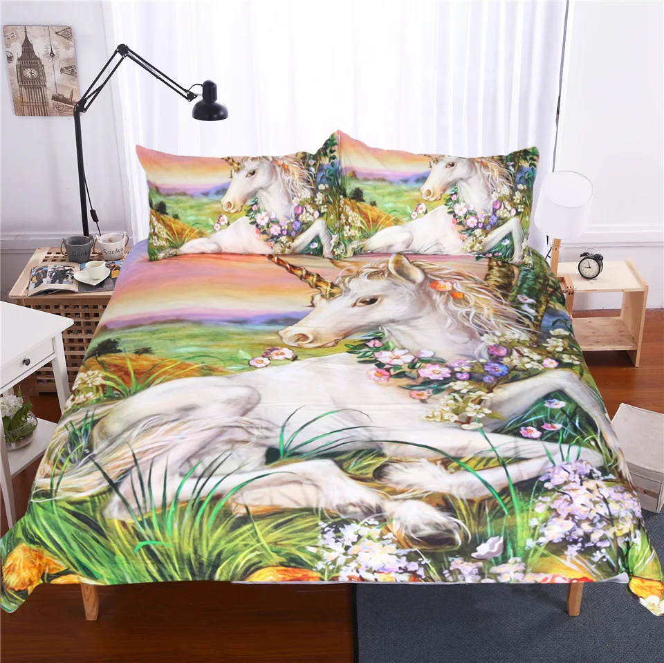 3D cartoon Unicorn horse US twin full queen king pillowcase duvet cover set bedding set
3D cartoon Unicorn horse US twin full queen king pillowcase duvet cover set bedding set