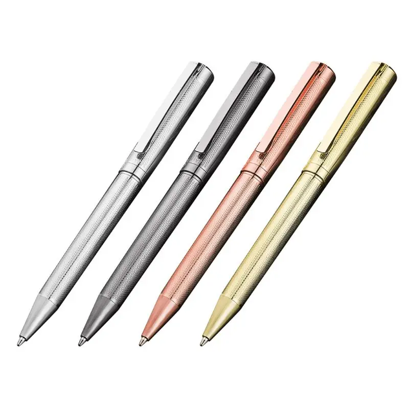 

1Pcs Luxury Metal Twist Ballpoint Pen Business Signature Rollerball Business Office Supplies Stationery Writing Gift 1.0mm 4 Col