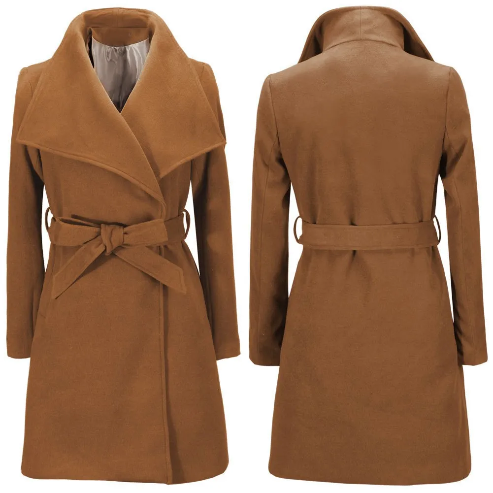 Nice New Winter Fashion Women Wool Blend Jacket Outerwear Casual Long Sleeve Woolen Blend Coat Loose Warm Thick Coat
Nice New Winter Fashion Women Wool Blend Jacket Outerwear Casual Long Sleeve Woolen Blend Coat Loose Warm Thick Coat