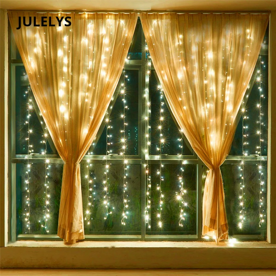 JULELYS 3x2,5 м 240 лампочек светодиодные занавески Рождественская гирлянда на окно наружные светодиодные огни украшение для свадьбы праздника ве...
JULELYS 3x2,5 м 240 лампочек светодиодные занавески Рождественская гирлянда на окно наружные светодиодные огни украшение для свадьбы праздника ве...