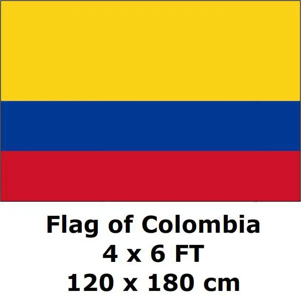 

Colombia Colombian Flag 120 x 180 cm 100D Polyester Large Big Civil Flags And Banners