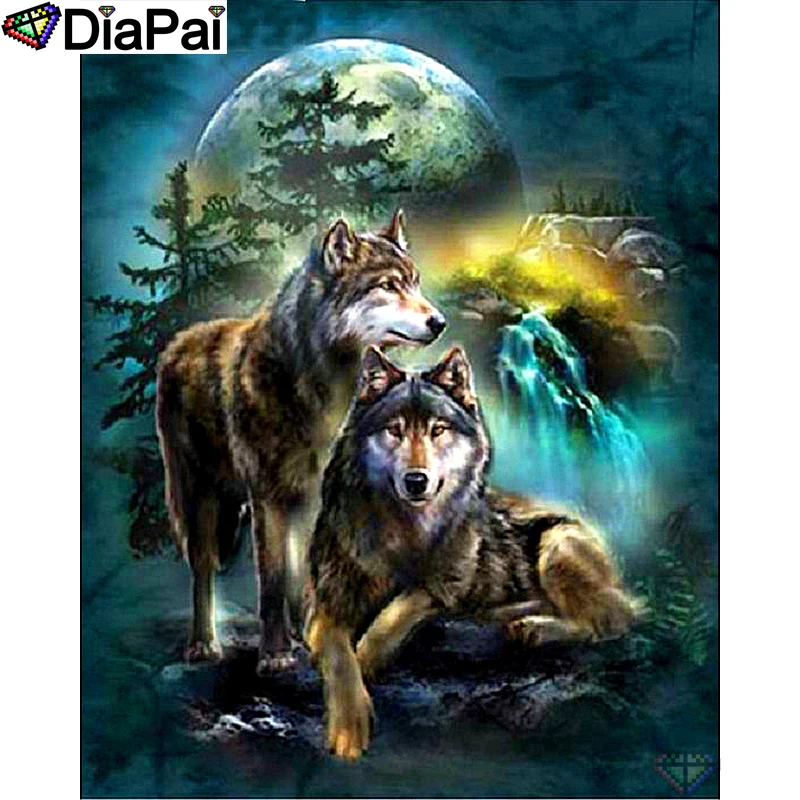 DIAPAI 100% Full Square/Round Drill 5D DIY Diamond Painting "Wolf moon tree" Diamond Embroidery Cross Stitch 3D Decor A18521
DIAPAI 100% Full Square/Round Drill 5D DIY Diamond Painting "Wolf moon tree" Diamond Embroidery Cross Stitch 3D Decor A18521