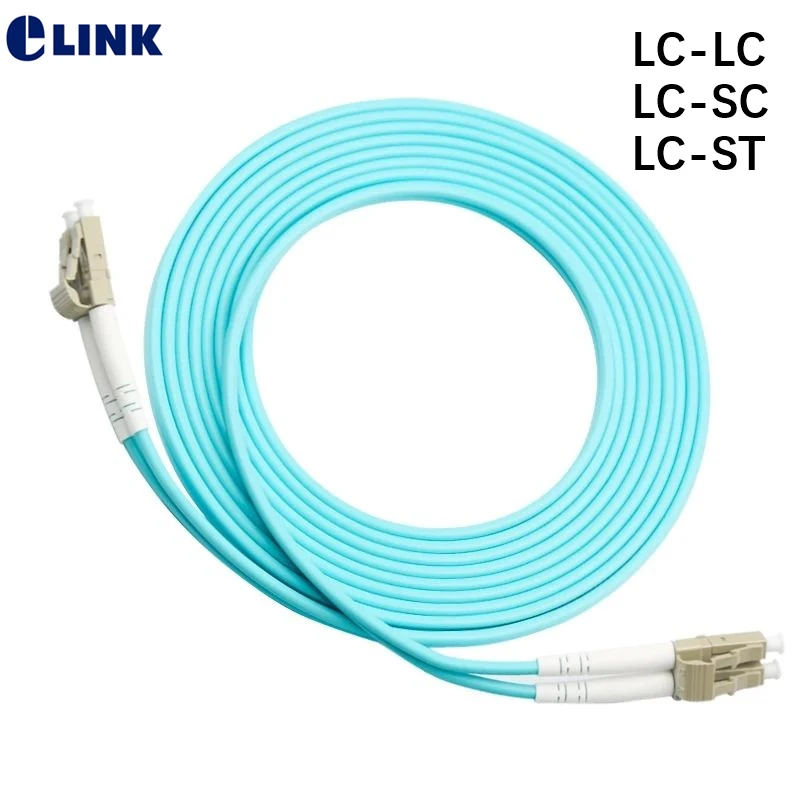 

20pcs 1M OM3 Fiber Patchcords Duplex LC-LC LC-SC LC-ST FC MM 2.0mm DX patch cable optical fibre jumper OM3 ftth ELINK IL<0.2dB