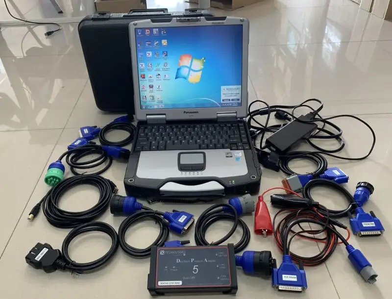 

dpa5 adapter heavy duty truck diagnostic tool software with laptop cf30 touch screen cables full set 2 year warranty