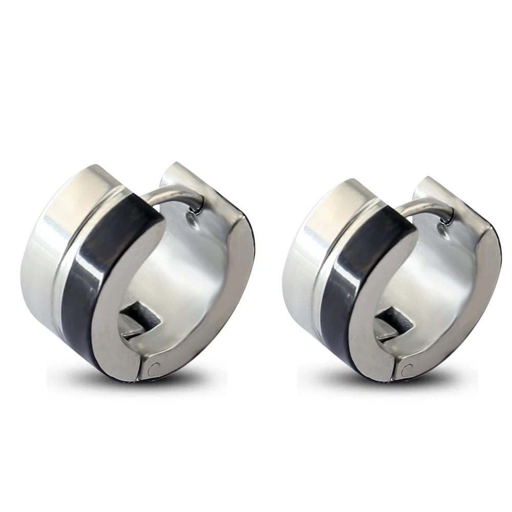 Fashion Hoop Huggie Earrings HipHop Ear Piercing Surgical Steel Black Hoop Earring for Men
Fashion Hoop Huggie Earrings HipHop Ear Piercing Surgical Steel Black Hoop Earring for Men