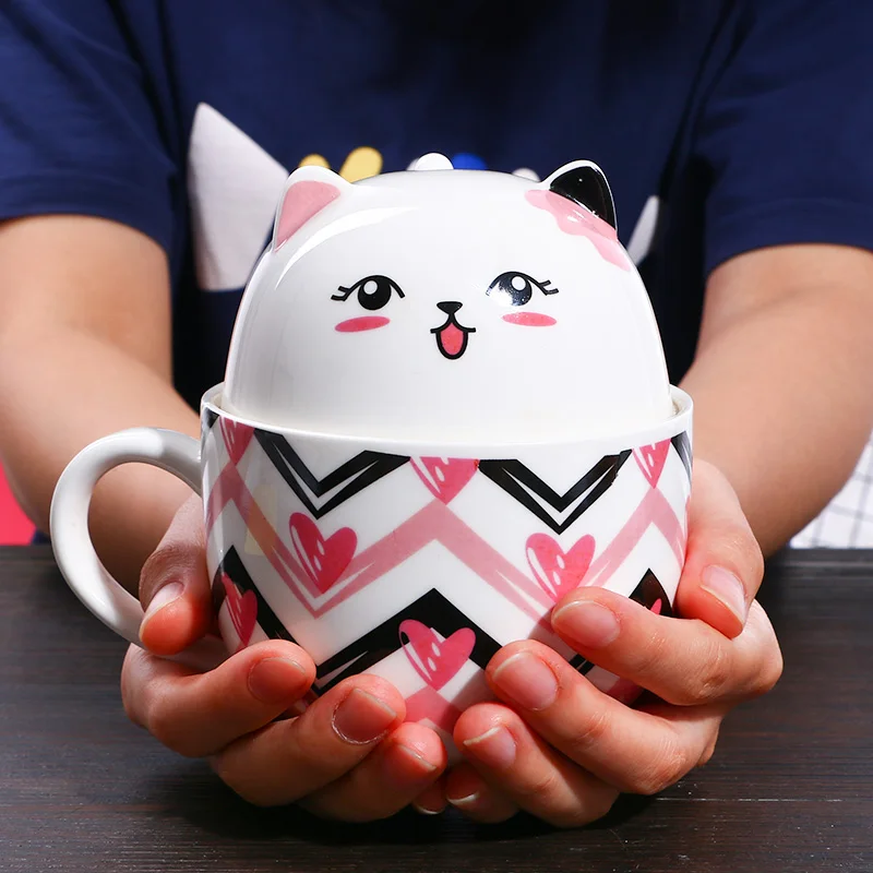 Cute Kawaii Lovely Plutus Cat Mugs Ceramic Cup Coffee Mug with spoon Tea Milk Drinkware With Cover Breakfast Cups Lovers Gift
Cute Kawaii Lovely Plutus Cat Mugs Ceramic Cup Coffee Mug with spoon Tea Milk Drinkware With Cover Breakfast Cups Lovers Gift