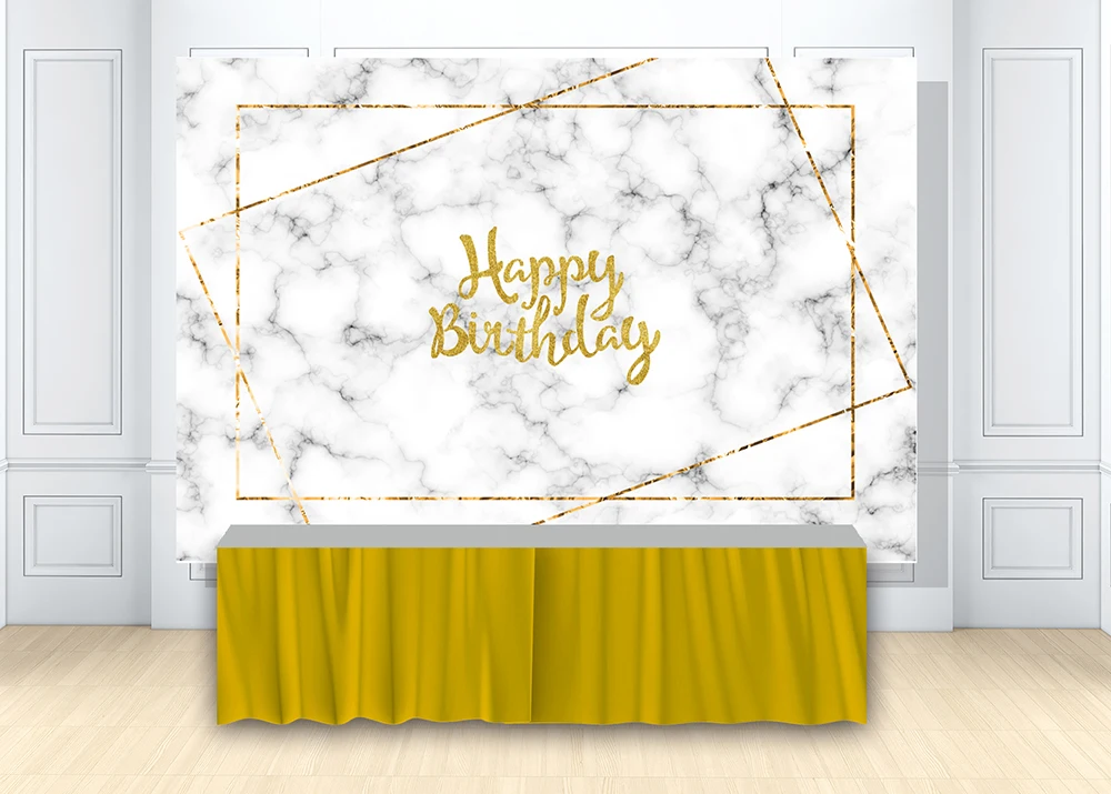 Adults Birthday Party Backdrops Banner Elegant White Grey Marble Texture Background Golden Lines Frame Cake Table Poster Decor
Adults Birthday Party Backdrops Banner Elegant White Grey Marble Texture Background Golden Lines Frame Cake Table Poster Decor