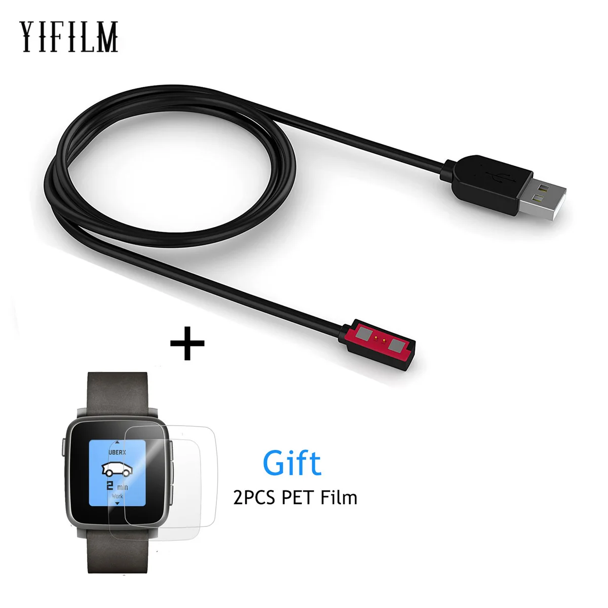 USB Megnetic зарядное устройство кабель для гальки сталь/сталь 2 Смарт часы наручные