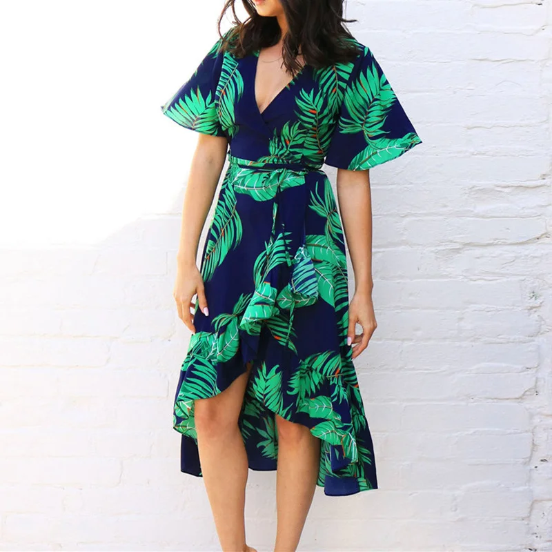 Women Summer Boho Ruffle Maxi Dress Evening Party Beach Dresses Floral Sundress Sashes Elegant Chiffon vestido 2019 Summer Style
Women Summer Boho Ruffle Maxi Dress Evening Party Beach Dresses Floral Sundress Sashes Elegant Chiffon vestido 2019 Summer Style