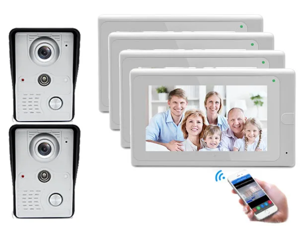 New Arrival WIFI WIRED/WIRELESS Video Door Phone 7" Touch Screen 1000TVL Camera 2Cameras+4Monitors
New Arrival WIFI WIRED/WIRELESS Video Door Phone 7" Touch Screen 1000TVL Camera 2Cameras+4Monitors
