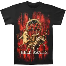 Slayer Мужская футболка с надписью Hell aways Blood черная для мужчин топы