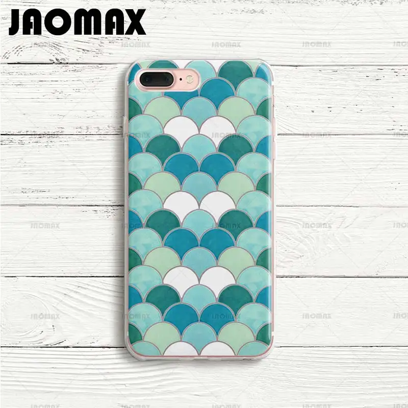 Jaomax брендовый летний топ Русалка с рыбьей чешуей чехол для телефона iPhone XS MAX XR 8 Plus