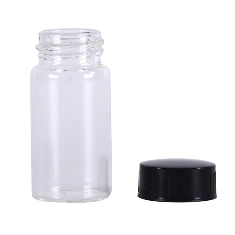 1pc 20ml Small Glass Vials Bottles Containers Clear Lab With Black Screw Cap Liquid Sampling Sample Glass Bottles
1pc 20ml Small Glass Vials Bottles Containers Clear Lab With Black Screw Cap Liquid Sampling Sample Glass Bottles