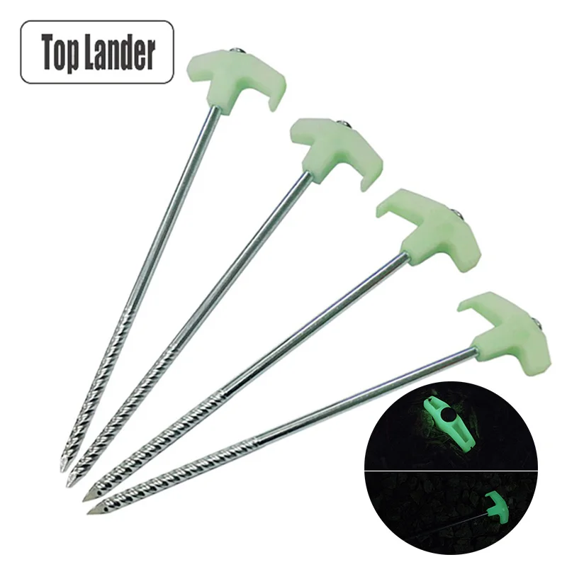 4/8Pcs Noctilucous Camping Tent Pegs 25cm Long Screw Thread Tent Stakes With Ultralight Florescent Light Metal Tent Accessories
4/8Pcs Noctilucous Camping Tent Pegs 25cm Long Screw Thread Tent Stakes With Ultralight Florescent Light Metal Tent Accessories