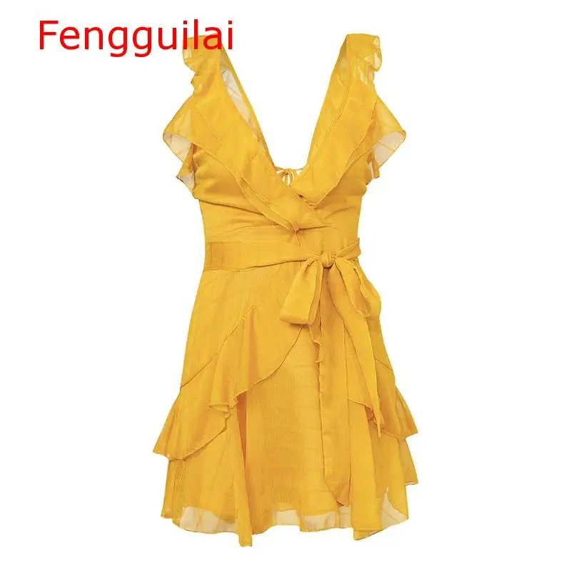 Deep V Neck Sexy Dress Ruffle Bow Women Dress Green Solid Casual Bohemian Beach Dress Vestido
Deep V Neck Sexy Dress Ruffle Bow Women Dress Green Solid Casual Bohemian Beach Dress Vestido