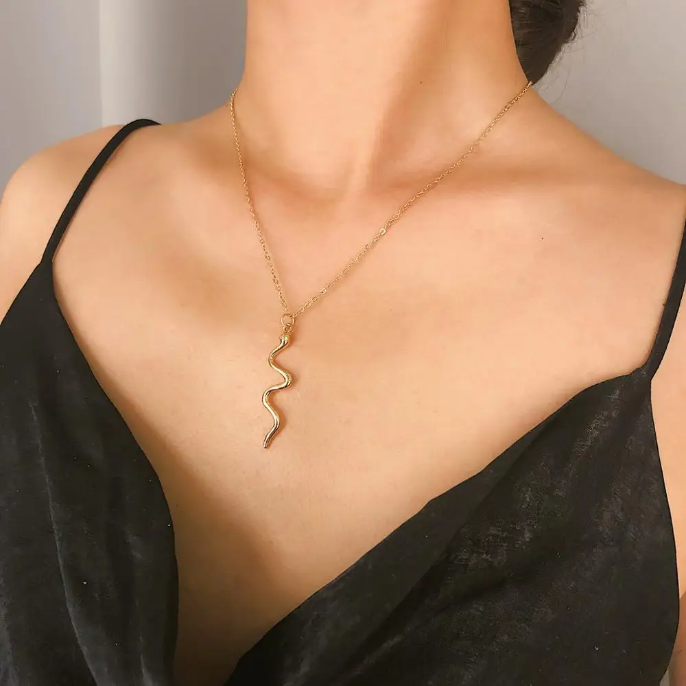 Snake Necklace Fashion Jewelry Accessories Gold Silver Color Snake Pendant Necklaces Punk Women Necklace Jewellery Fine Necklace
Snake Necklace Fashion Jewelry Accessories Gold Silver Color Snake Pendant Necklaces Punk Women Necklace Jewellery Fine Necklace
