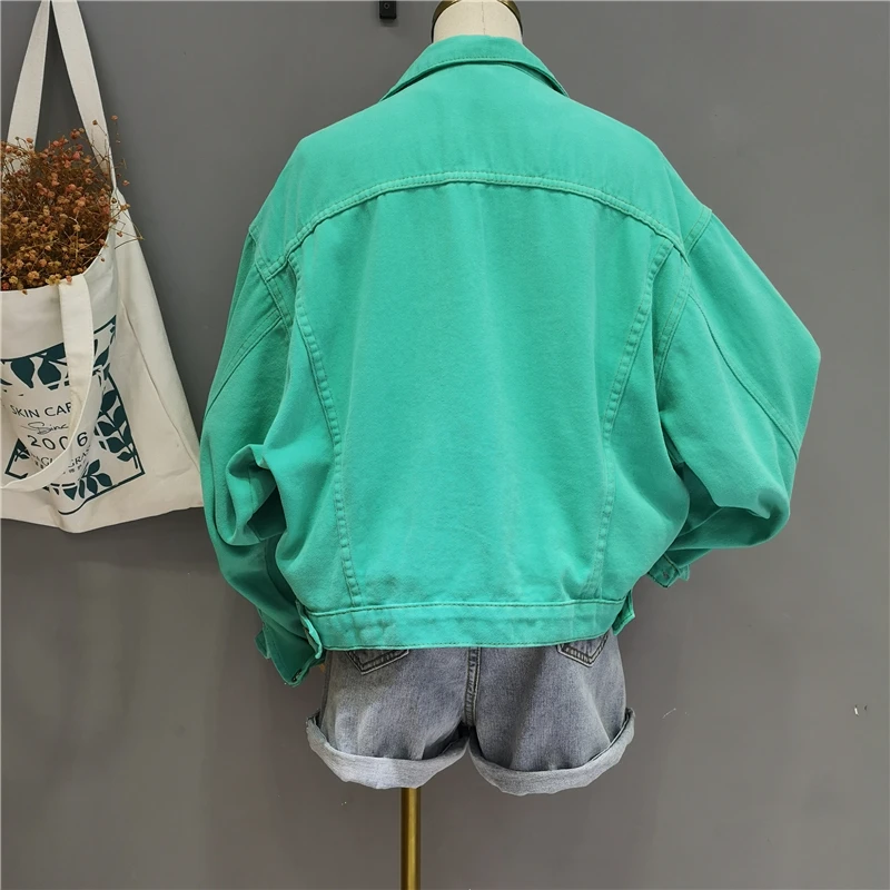 2019 Spring Autumn New Sweet Candy Color Denim Coat Jackets Women Long Sleeve Loose Cowboy Jacket Outwear Girls Lady Streetwear
2019 Spring Autumn New Sweet Candy Color Denim Coat Jackets Women Long Sleeve Loose Cowboy Jacket Outwear Girls Lady Streetwear