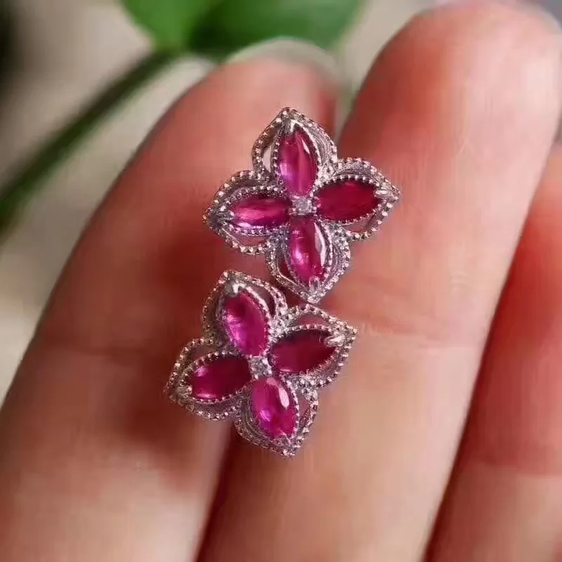 Ruby stud earring Natural and real ruby 925 sterling silver Fine jewelry 2.5*5mm *8pcs gem
Ruby stud earring Natural and real ruby 925 sterling silver Fine jewelry 2.5*5mm *8pcs gem