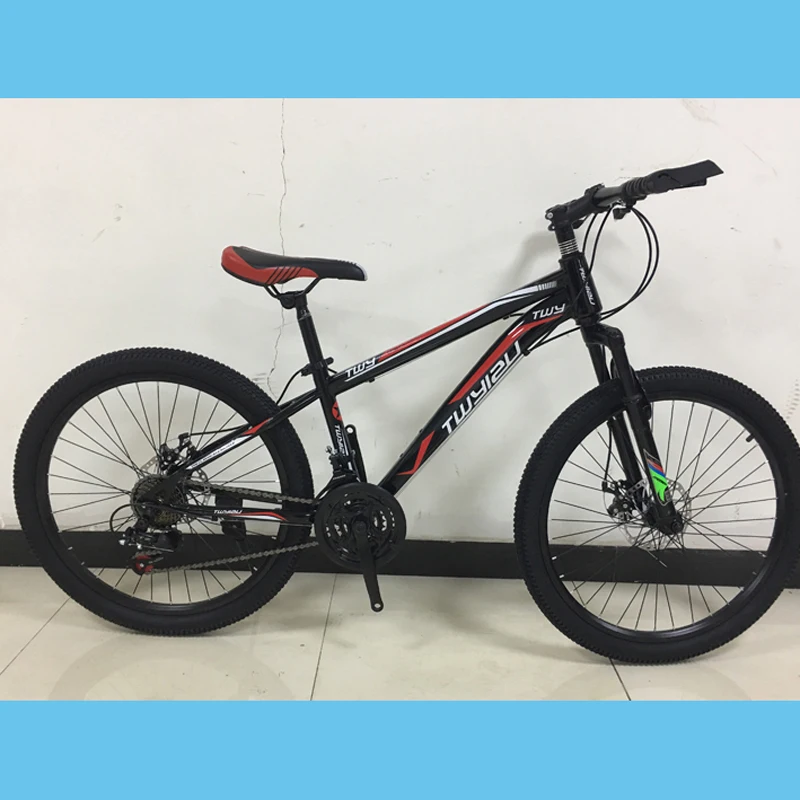 Mountain bike 24-inch 26-inch steel shock absorption 21-speed Aluminum alloy Variable speed bicycle
Mountain bike 24-inch 26-inch steel shock absorption 21-speed Aluminum alloy Variable speed bicycle