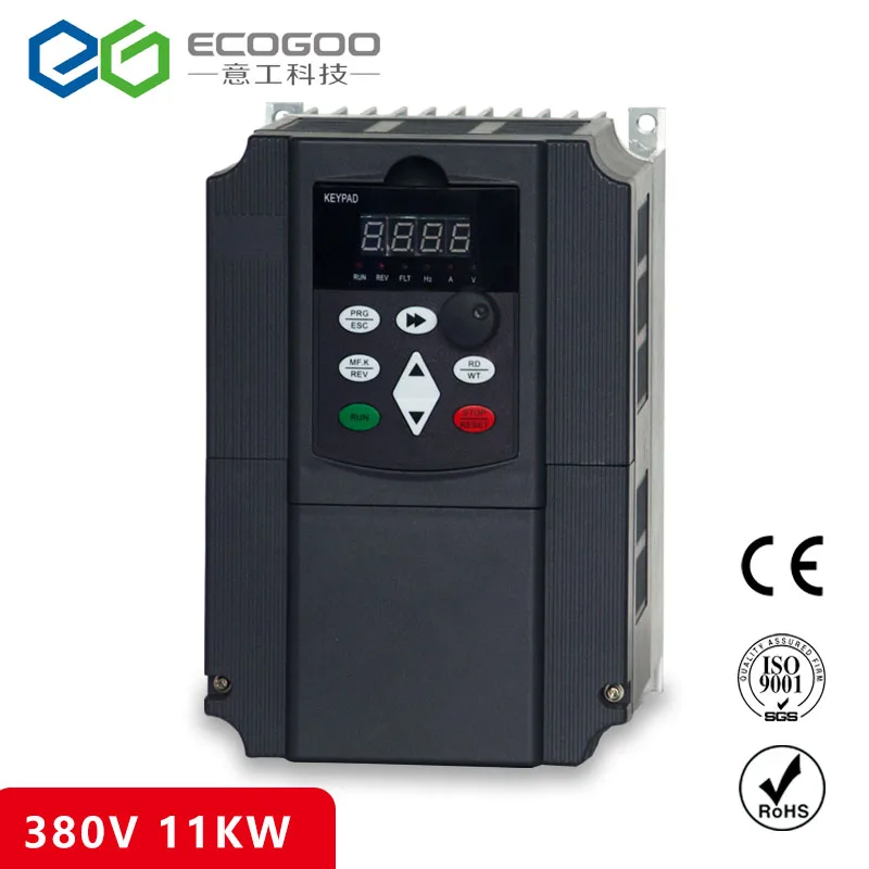 

AC Frequency Inverter Lathe VFD 11KW 15HP Speed Control 3Ph 380V Output 500Hz Motor Drive VFD for 3 Phase Asynchronous Motor