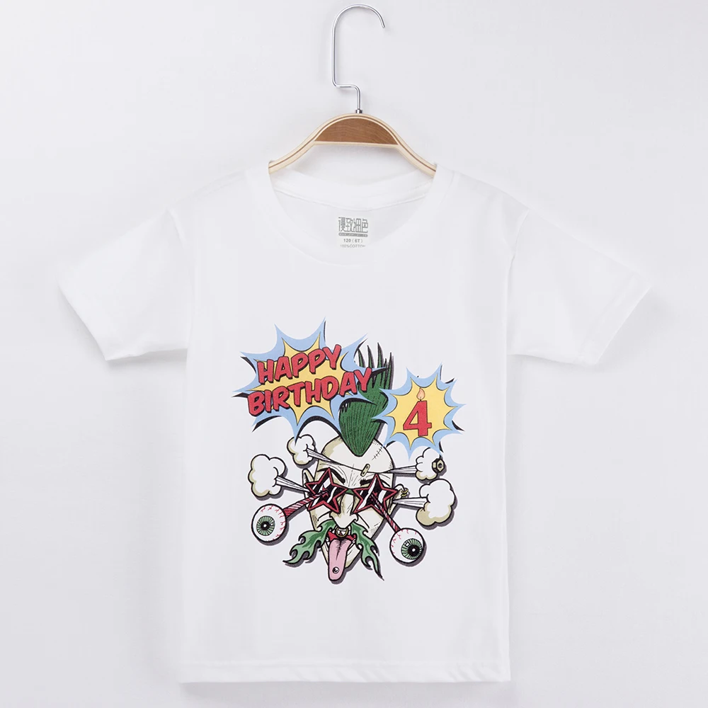 Novedades 2019 Boys T-shirts For Birthday Punk Rock Art Print 100% Cotton Short Children Clothing Baby Girl Tshirt Kids Costume
Novedades 2019 Boys T-shirts For Birthday Punk Rock Art Print 100% Cotton Short Children Clothing Baby Girl Tshirt Kids Costume
