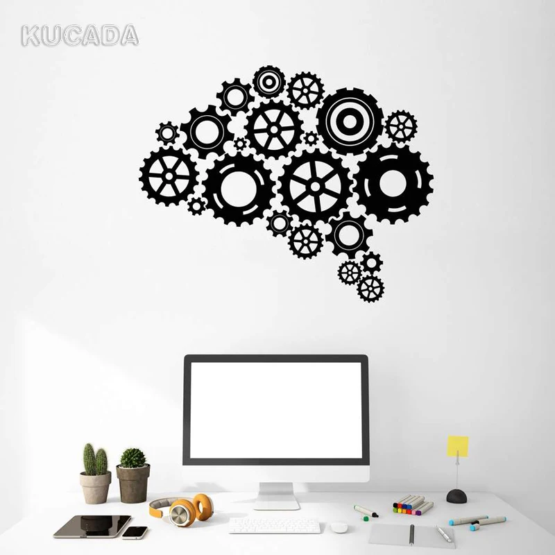 Vinyl Wall Decal Sticker Quote Gears Brain Smart Knowledge Decor Office Study Meeting room DIY Home Decor Mural JG4097
Vinyl Wall Decal Sticker Quote Gears Brain Smart Knowledge Decor Office Study Meeting room DIY Home Decor Mural JG4097
