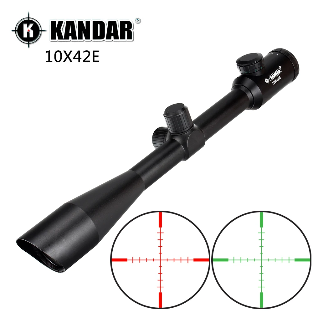 KANDAR 10X42 1" Integral Sunshade Optical Sight Red Green Illuminated P4 Reticle Hunting Riflescope Classic Hunter Rifle Scope
KANDAR 10X42 1" Integral Sunshade Optical Sight Red Green Illuminated P4 Reticle Hunting Riflescope Classic Hunter Rifle Scope