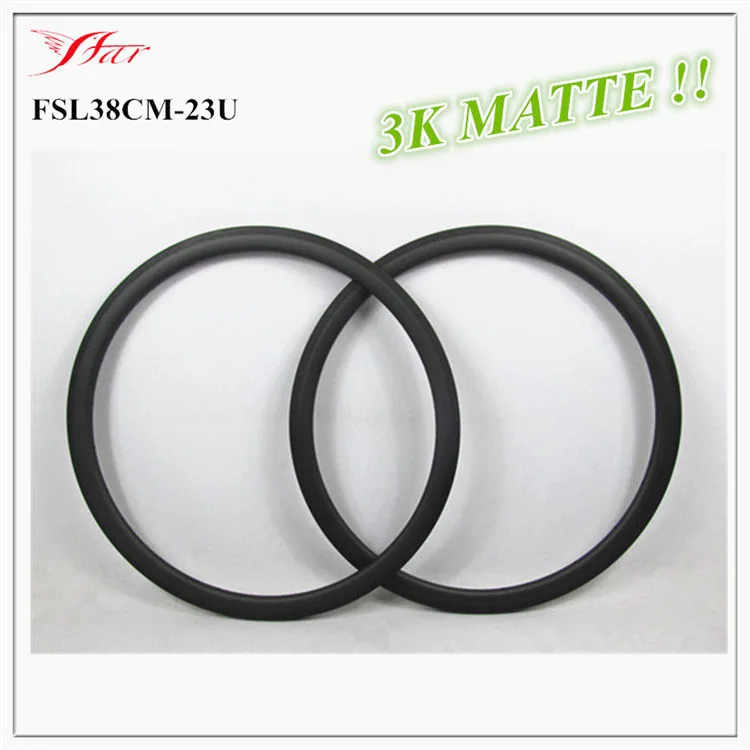 New Design 700C 38mm deep carbon bike rims clincher with 4 degree on Basalt braking surface , 16-32H available
New Design 700C 38mm deep carbon bike rims clincher with 4 degree on Basalt braking surface , 16-32H available