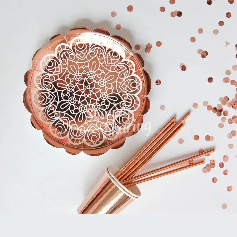 Rose Gold Birthday Party Tableware Plate Straw Wedding Party Ballon Tassel decoration Baby Shower Bachelor Party supplies PAT13
Rose Gold Birthday Party Tableware Plate Straw Wedding Party Ballon Tassel decoration Baby Shower Bachelor Party supplies PAT13