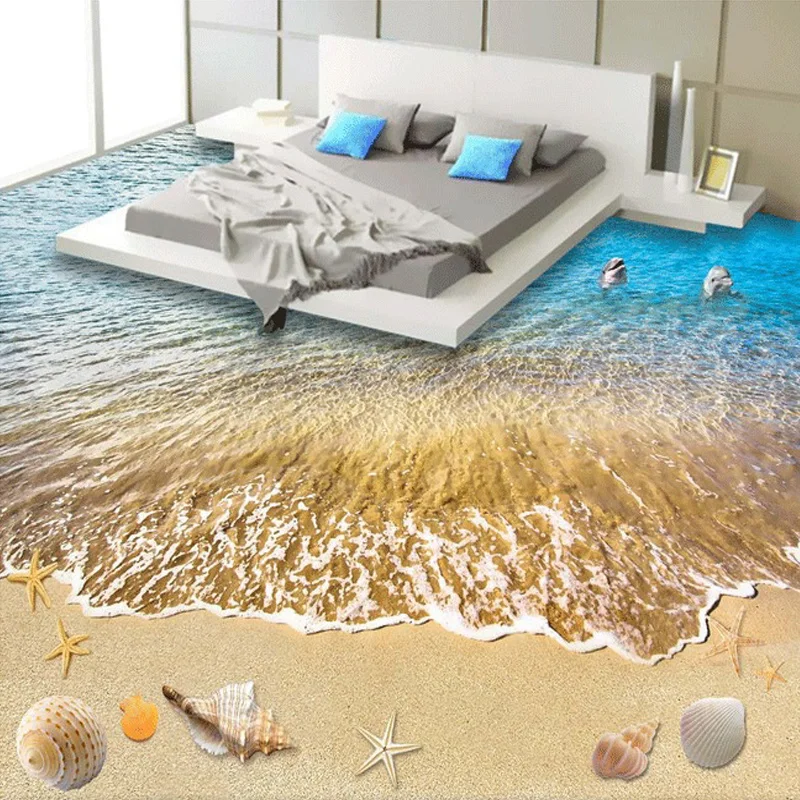 Custom 3D Floor Tiles Wallpaper Modern Beach Sea Wave Photo Wall Murals Bathroom Bedroom PVC Waterproof Self Adhesive 3D Sticker
Custom 3D Floor Tiles Wallpaper Modern Beach Sea Wave Photo Wall Murals Bathroom Bedroom PVC Waterproof Self Adhesive 3D Sticker