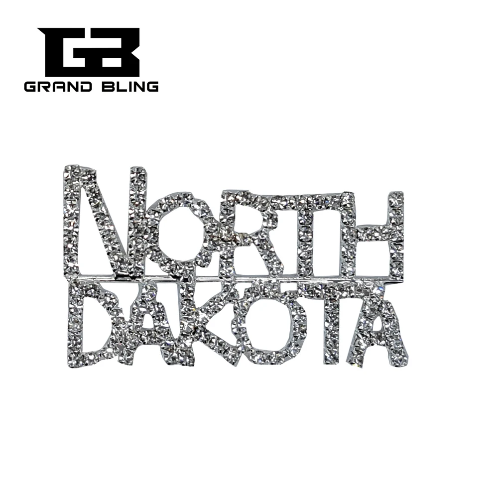 USA States Theme Gift Bling Rhinestone "NORTH DAKOTA" State Word Pin Crystal Brooch Jewelry
USA States Theme Gift Bling Rhinestone "NORTH DAKOTA" State Word Pin Crystal Brooch Jewelry