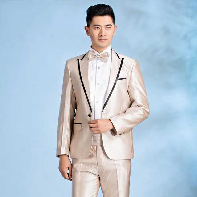 New Brand Classic Champagne Silver Color Wedding Suits For Men Stage Singers Costume Homme Slim Fit Tuxedo Jacket With Pants
New Brand Classic Champagne Silver Color Wedding Suits For Men Stage Singers Costume Homme Slim Fit Tuxedo Jacket With Pants