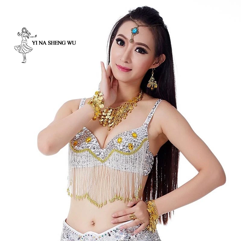 Belly Dance Bra Sequins Diamonds Brassiere Dancing Bra Tassel Hanging Beaded Sexy Belly Dancing Stage & Dance Wear 9 Colors 1 PC
Belly Dance Bra Sequins Diamonds Brassiere Dancing Bra Tassel Hanging Beaded Sexy Belly Dancing Stage & Dance Wear 9 Colors 1 PC