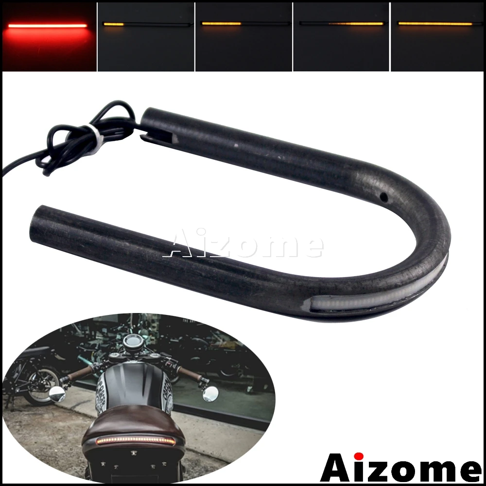 Motorcycle LED Sequential Flowing Turn Signal Brake Stop Tail Light Seat Frame Hoop Loop For Honda Suzuki Cafe Racer Scrambler
Motorcycle LED Sequential Flowing Turn Signal Brake Stop Tail Light Seat Frame Hoop Loop For Honda Suzuki Cafe Racer Scrambler
