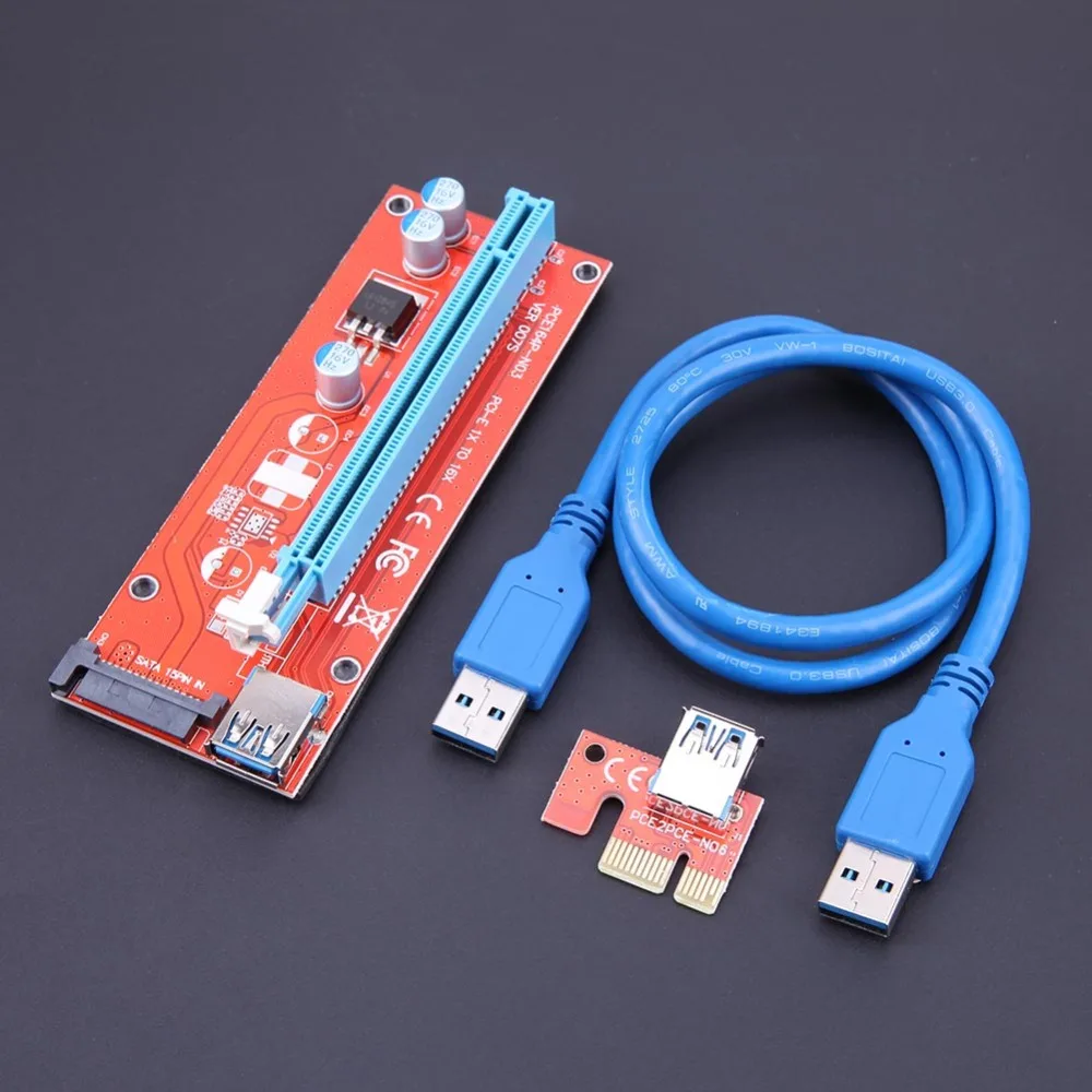 60cm PCEI64P-N03 007S PCI-E Riser Card PCI Express 1X 16X USB 3.0 Adapter Board Extension Cable Wire for Bitcoin BTC Minging
60cm PCEI64P-N03 007S PCI-E Riser Card PCI Express 1X 16X USB 3.0 Adapter Board Extension Cable Wire for Bitcoin BTC Minging