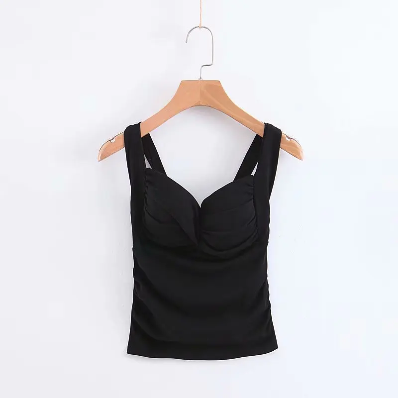 Women Fashion Sexy Summer Solid Color Vest Knitting Top Ladies Sleeveless Blouse Casual Tank Tops Clothing | Женская