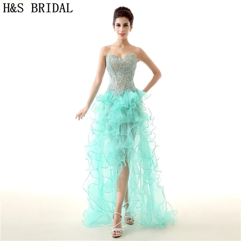 H&S BRIDAL Sweetheart High Low dress evening party Backless Top Green Lace Evening Dress Organza Tiered long dress evening
H&S BRIDAL Sweetheart High Low dress evening party Backless Top Green Lace Evening Dress Organza Tiered long dress evening