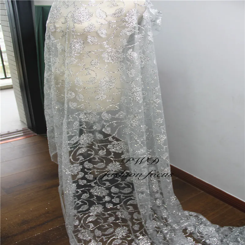 sliver colour glitter fabric crystal lace fabric mesh for bridal couture lace weding dress
sliver colour glitter fabric crystal lace fabric mesh for bridal couture lace weding dress