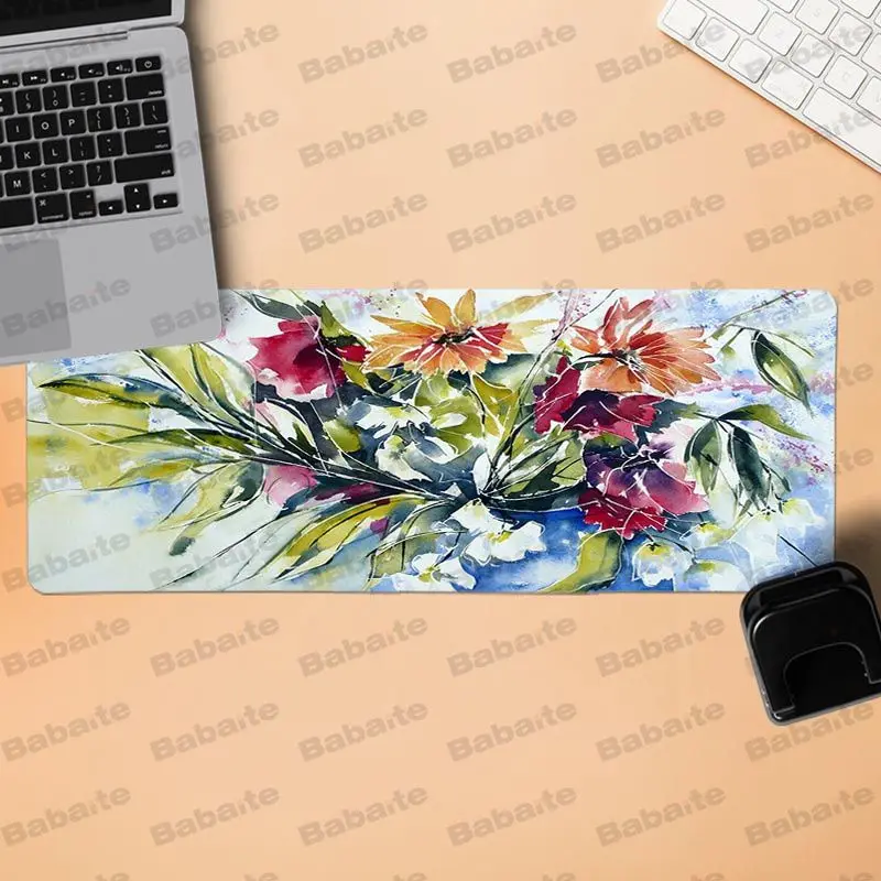 Babaite Your Own Mats Floral watercolor flower laptop Gaming mouse pad rubber for cs dota 2 LOL gaming free | Компьютеры и офис