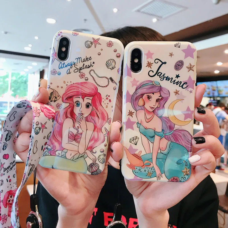 Чехол для iPhone X Ariel Princess чехол 8 plus IMD из ТПУ задняя крышка 7 6 6S Plus с рисунком