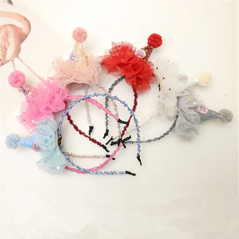 5pcs/lot Kids Girls Glitter Hat Party Gift Headdress Sweet Princess Three-Dimensional Net Yarn Cartoon Birthday Hat Hairbands
5pcs/lot Kids Girls Glitter Hat Party Gift Headdress Sweet Princess Three-Dimensional Net Yarn Cartoon Birthday Hat Hairbands