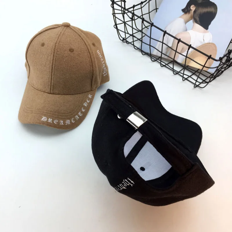 New autumn and winter woolen ladies personalized embroidery baseball cap casual fashion lovers hat tide
New autumn and winter woolen ladies personalized embroidery baseball cap casual fashion lovers hat tide