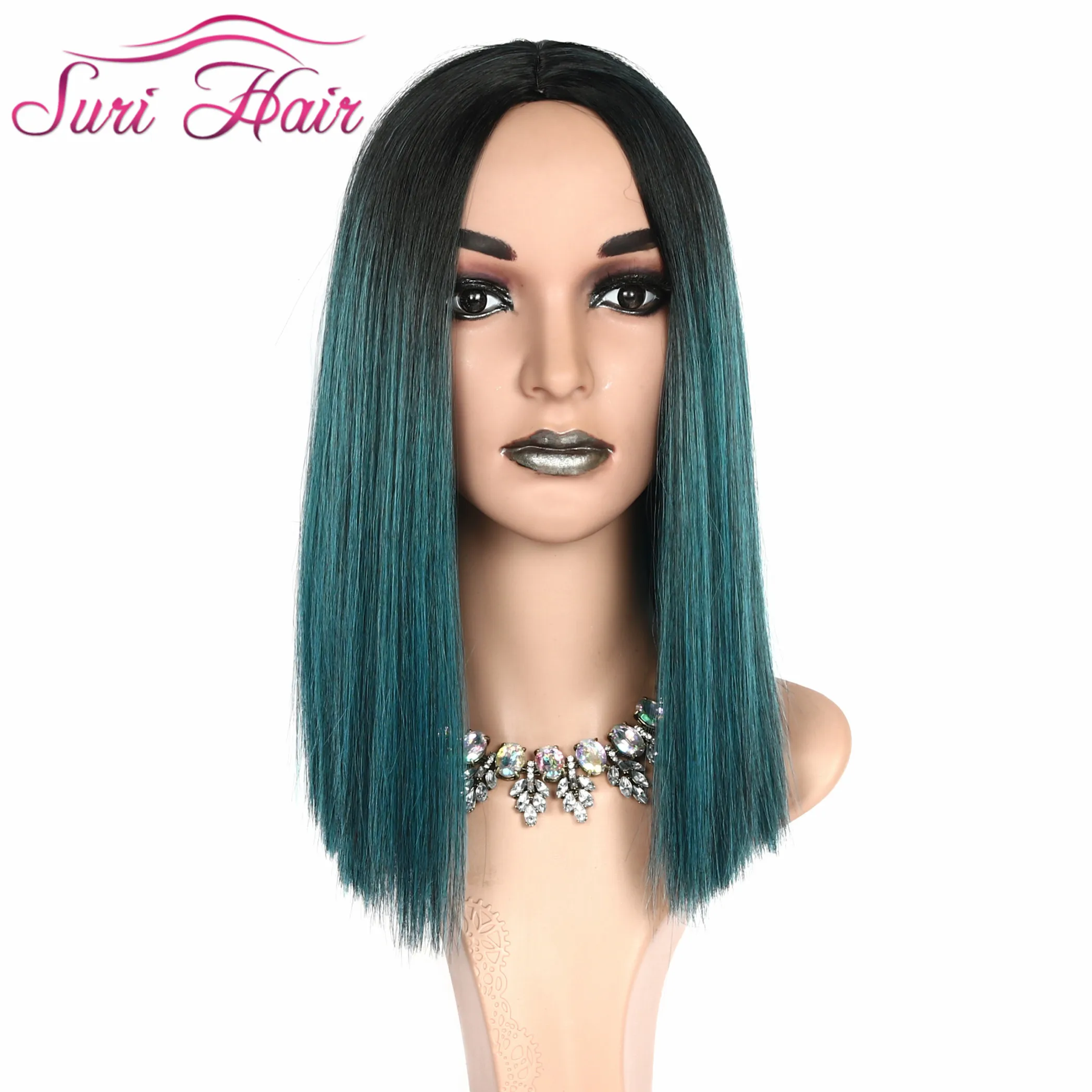 Парик для косплея Suri Hair прямые синтетические волосы с эффектом омбре короткий