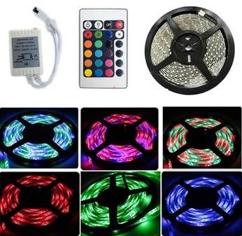 Colour changing led strip lights DC 12V 3528 RGB LED ribbon Light 60LEDs/M 5M/Roll waterproof + 24Keys IR Controller
Colour changing led strip lights DC 12V 3528 RGB LED ribbon Light 60LEDs/M 5M/Roll waterproof + 24Keys IR Controller